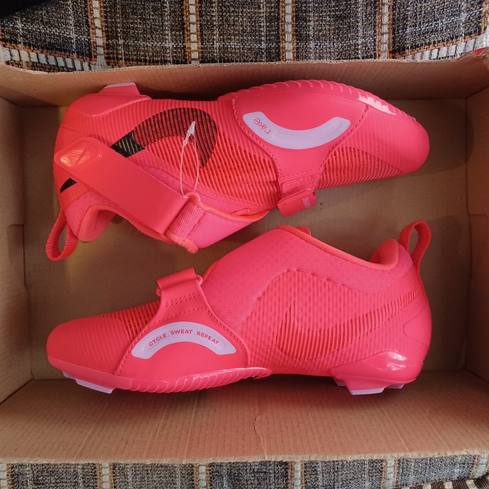 New $120 Sz 6 Women's Nike SuperRep Cycle Pink Cycling Spinning Shoes CJ0775-660 - Picture 4 of 10